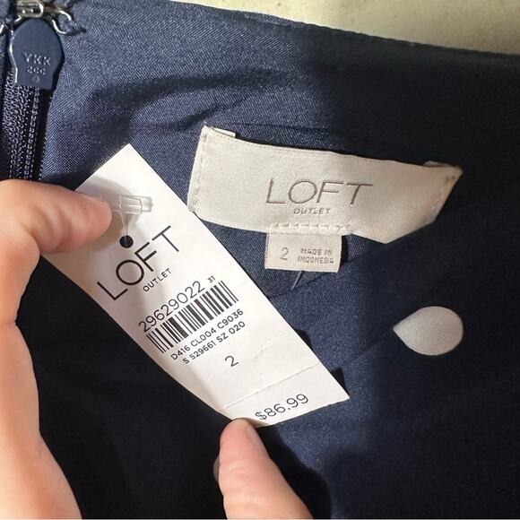 NEW LOFT Outlet Polka Dot Camisole Jumpsuit Size 2 - Picture 6 of 7